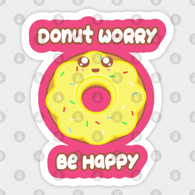 Donut Worry Sticker by rachybattlebot